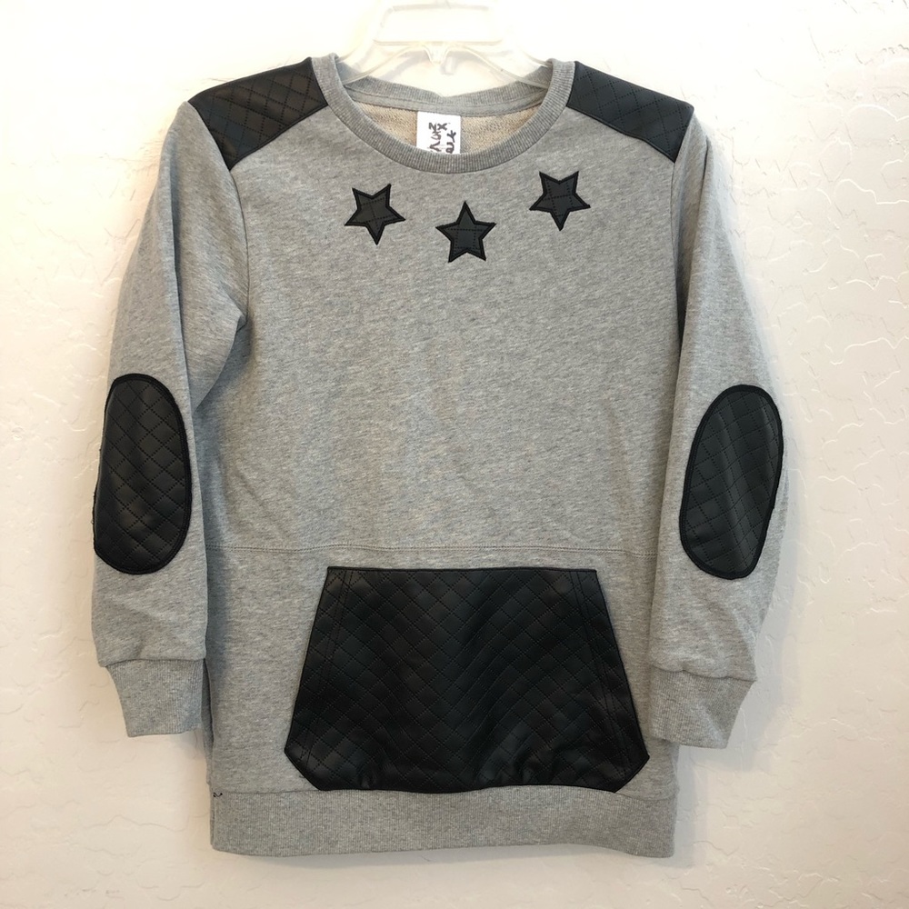 ❌NX3 Crewneck Sweater Black Patches Detail Unisex Size Small